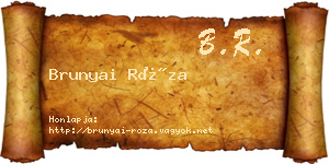 Brunyai Róza névjegykártya